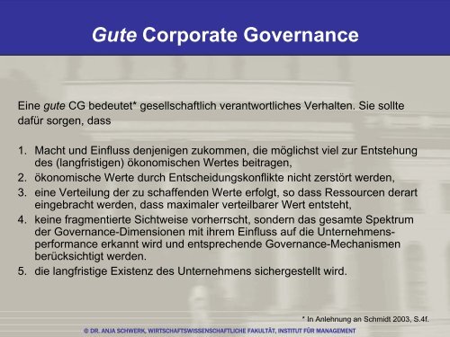 CSR und Corporate Governance - Wirtschaftswissenschaftliche ...