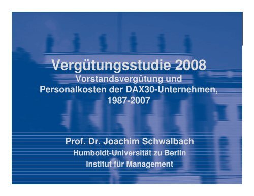 Vergütungsstudie 2008 - Humboldt-Universität zu Berlin