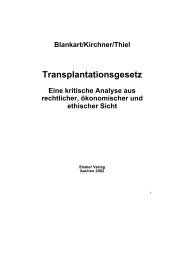 Transplantationsgesetz - Wirtschaftswissenschaftliche Fakultät ...