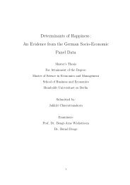 Determinants of Happiness : An Evidence from the German Socio ...