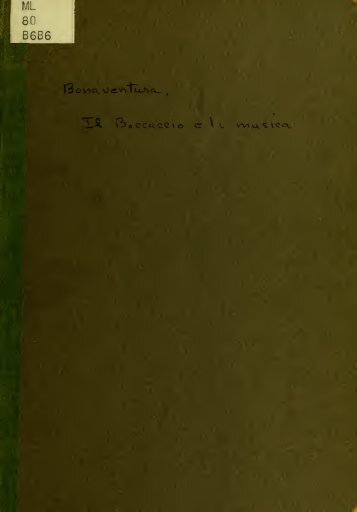 Il Boccaccio e la musica - La Botte e il Cilindro