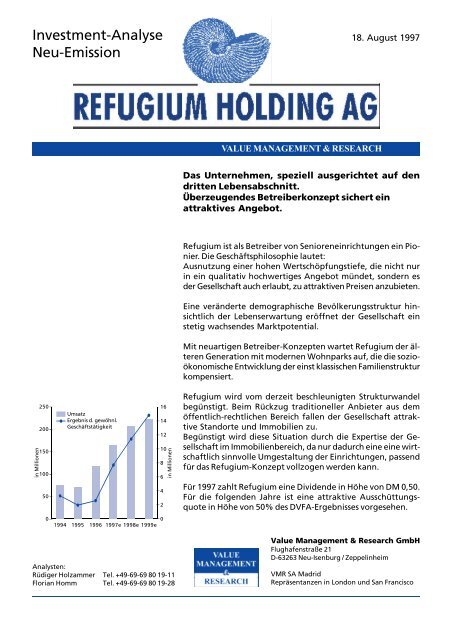 Investment-Analyse Neu-Emission