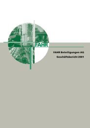 FAHR Beteiligungen AG Geschäftsbericht 2001 - 907media