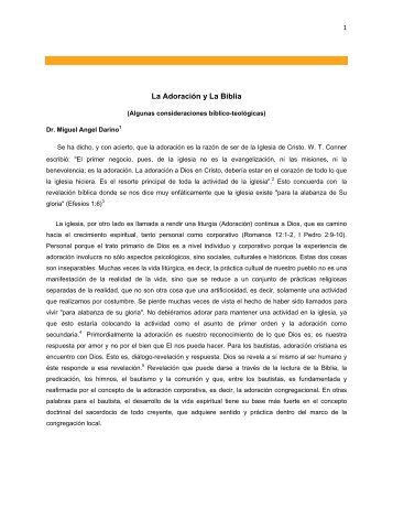 La Adoración y La Biblia - Convención de Iglesias Bautistas Hispanas