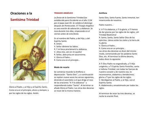 Oraciones a la Santísima Trinidad - Saint Josemaria Escriva