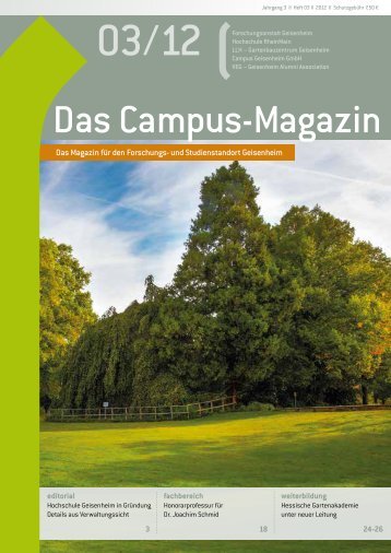 Campus Magazin 03/2012 - Campus Geisenheim