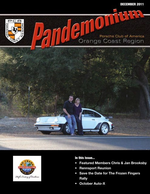 DECEMBER 2011 In this issue... Featured Members Chris & Jan ...