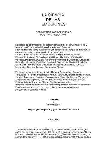 La ciencia de las emociones.pdf - Sociedad Teosófica Española