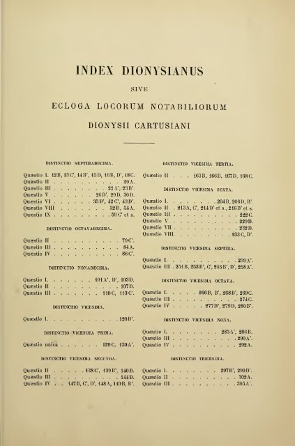 Doctoris ecstatici D. Dionysii Cartusiani Opera ... - Boston College