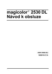 magicolor 2530 DL Návod k obsluze - Printer - Konica Minolta