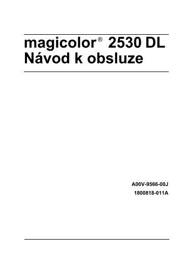 magicolor 2530 DL Návod k obsluze - Printer - Konica Minolta