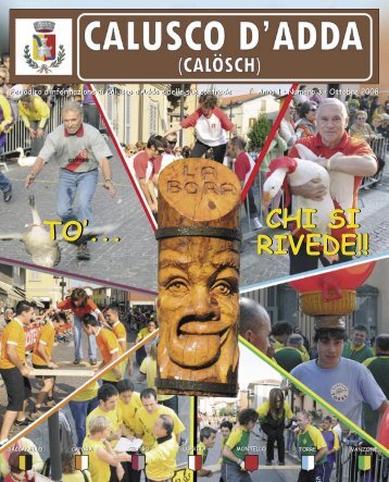 Anno 1 - Numero 3 - Ottobre 2008 - Comune di Calusco d'Adda