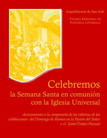 consideraciones liturgicas para semana santa - Arquidiócesis de ...