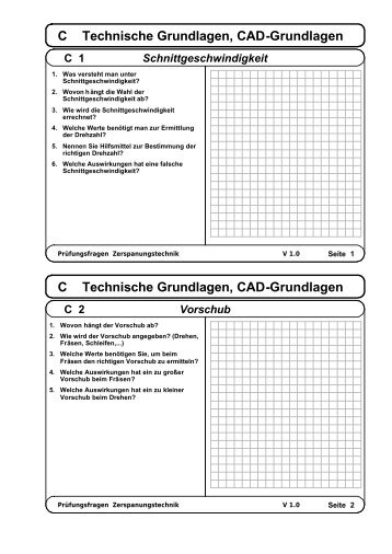 C Technische Grundlagen, CAD-Grundlagen