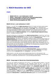 1. REACH-Newsletter der WKÖ - Wirtschaftskammer Österreich