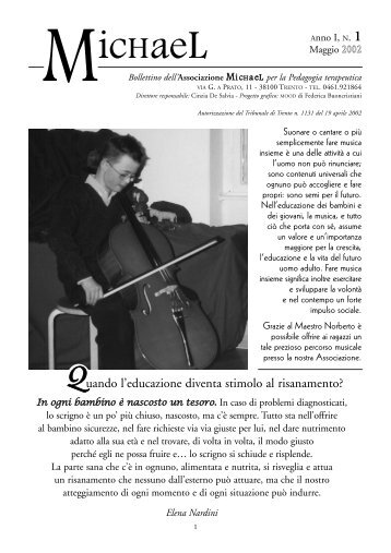 Anno 1, n°1 - Maggio 2002 - Associazione Michael
