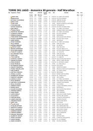 TORRE DEL LAGO - domenica 30 gennaio - Half Marathon - GSD ...