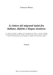 Le lettere dei migranti irpini fra italiano, dialetto ... - Francesco Bianco