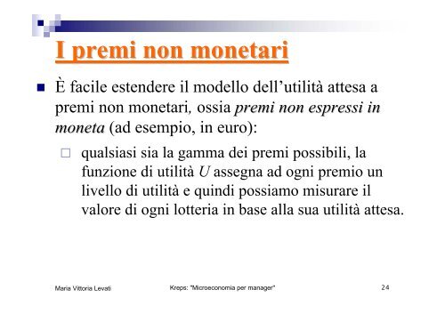 Utilità attesa - Scienze economiche e metodi matematici