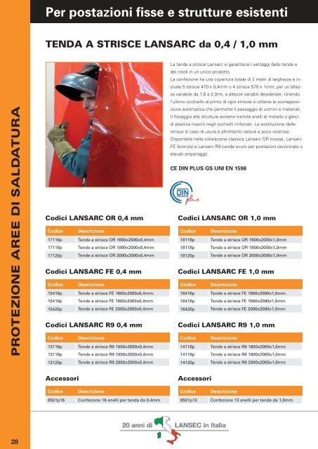 CATALOGO GENERALE SICUREZZA 2012 - Lansec Italia