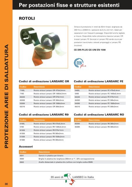 CATALOGO GENERALE SICUREZZA 2012 - Lansec Italia