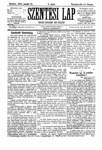 Szentesi Lap 17. évf. 3. sz. (1887. január 15.) - EPA