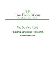 The Da Vinci Code Personal Unedited Research - Outreach