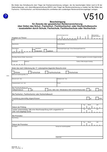 V510 Internetvordruck Deutsche Rentenversicherung - WMF-BKK