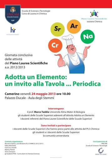 Adotta un Elemento: un invito alla Tavola... Periodica