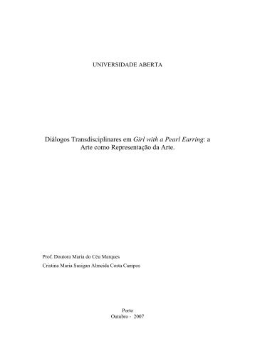 Diálogos Transdisciplinares em Girl with a Pearl Earring: a Arte ...