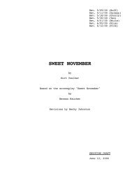 SWEET NOVEMBER - Daily Script