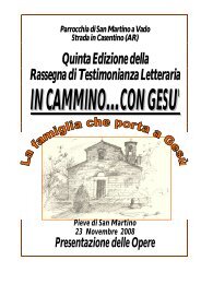 Pubblicazione delle opere 2008 - Parrocchia di San Martino a Vado