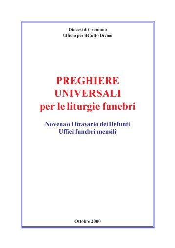 Preghiere universali per i Defunti - Diocesi di Cremona