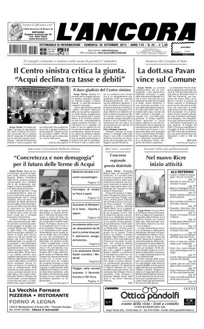 La dott.ssa Pavan vince sul Comune Il Centro sinistra critica la ...