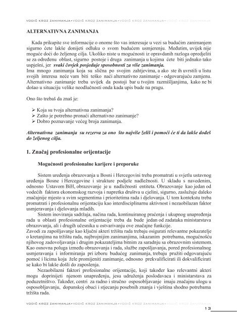 Vodič kroz zanimanja (pdf). - zzzrs.net