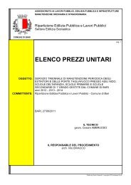 elenco prezzi unitari - Comune di Bari