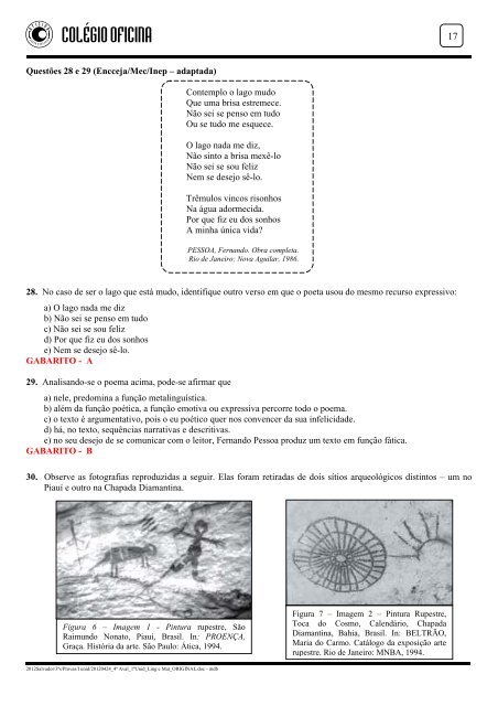 linguagens, códigos e suas tecnologias - Colégio Oficina