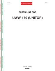 UWW-170 (UNITOR) - Lincoln Electric
