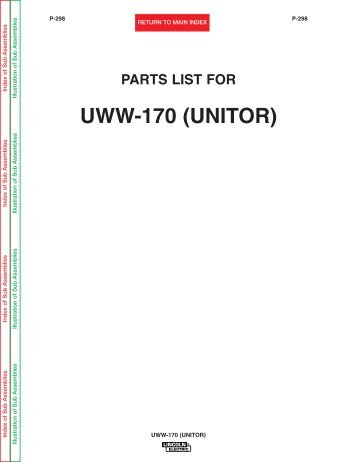 UWW-170 (UNITOR) - Lincoln Electric