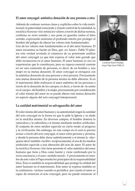 A cuarenta años de la Encíclica Humanae vitae - Humanitas