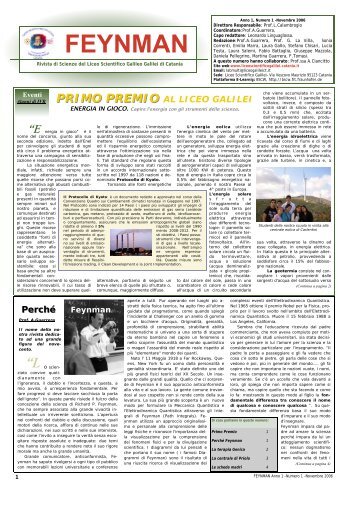 Scarica il PDF del numero 1 - Liceo Scientifico Galilei