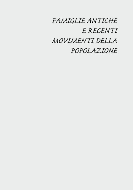 Famiglie antiche e recenti movimenti della popolazione (PDF)