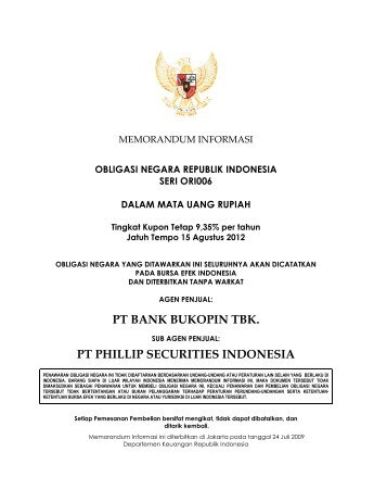 pt bank bukopin tbk. pt phillip securities indonesia - POEMS