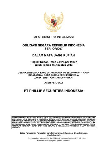PT PHILLIP SECURITIES INDONESIA
