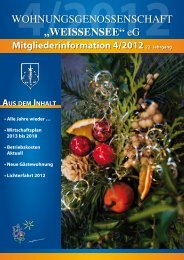 Mitgliederinformation 4/2012 - Wohnungsgenossenschaft ...