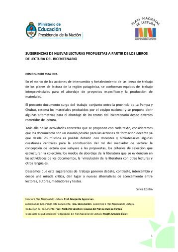 Nivel Secundario - Plan Nacional de Lectura - Educ.ar