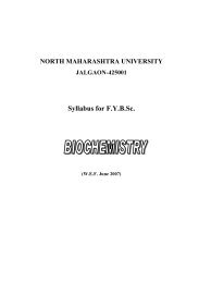 Syllabus for F.Y.B.Sc. - North Maharashtra University