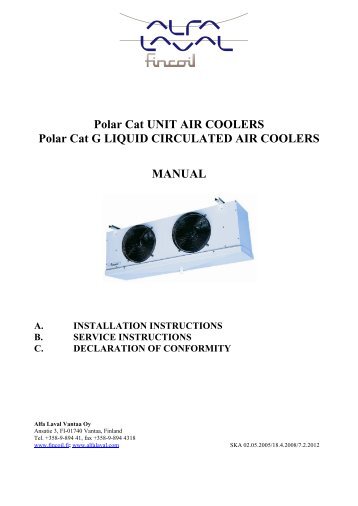 Polar Cat UNIT AIR COOLERS Polar Cat G ... - Alfa Laval - ABC