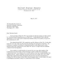 Letter from U.S. Senator Harrison A. Williams, Jr. to SEC Chairman ...