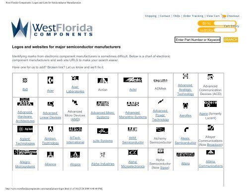 Manufacturer Logos - West Florida Components